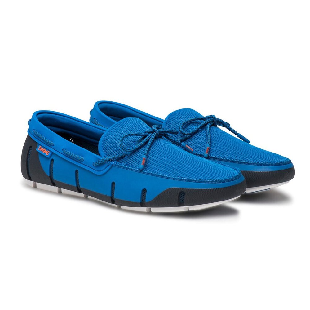 Swims Stride Lace Loafer Blitz Blue‎ + Navy + White Fleck Sz 12 Mens